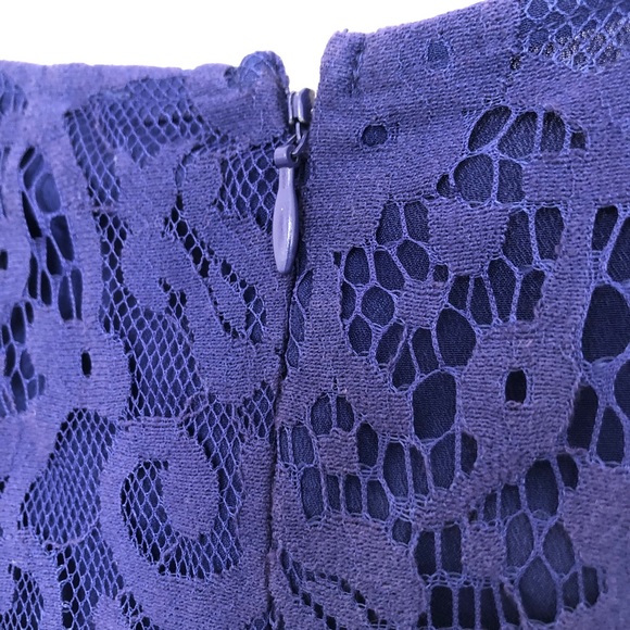 Blue/Indigo Lace Peplum Top - Picture 4 of 5